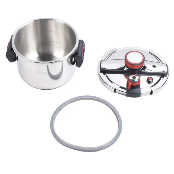 Stovetop Pressure Cooker 304 Stainless Steel High Temperature Resistant 100kpa Pressure Cooker Pot 2 Gear for Electric Furnace - Image 2