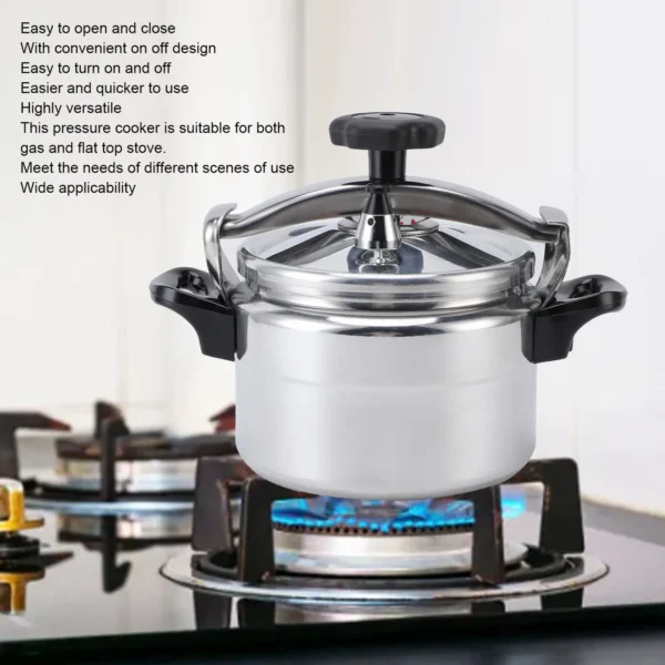 Pressure Cooker Universal Compound Bottom Easy to Open and Close Aluminium Pressure Canner for Gas Cooktops Flat Top Cooktops In - Image 5