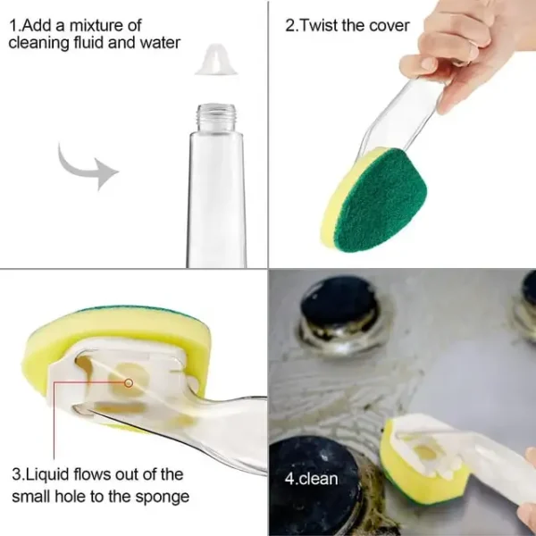 7Pcs Heavy Duty Dish Wand Sponge Refill Replacement Heads for Kitchen Sink Cleaning Dish Wash Sponge - Image 4