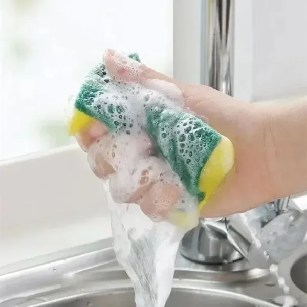 Highly Absorbent Cleaning Sponges Dish washing Magic Clean Pot Rust Stain Sponge Brush Kitchen Grease Cleaner Household Tools - Image 4