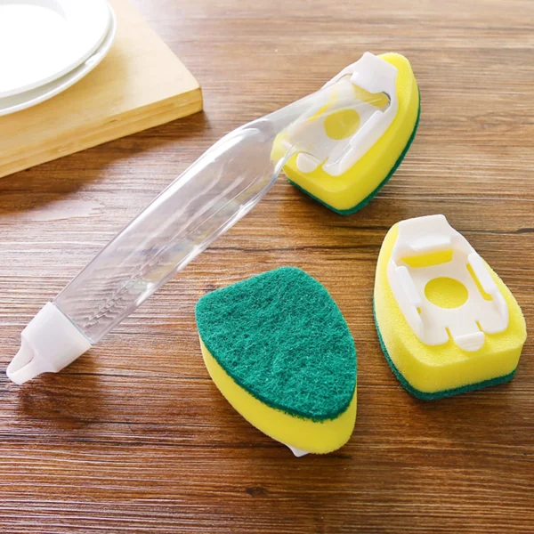 Dish Sponge Dish Wand Sponge Refillable Replacement Heads Kitchen Sink Cleaning Brush Dish Scrubber Scouring Scrubber Pads - Image 6
