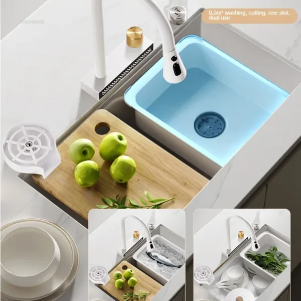 Japanese Stainless Steel Kitchen Sinks for Cafe Scratch-resistant Cup Washer Sink Multi-functional Kitchen Sink for Home - Image 3