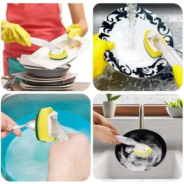 7Pcs Heavy Duty Dish Wand Sponge Refill Replacement Heads for Kitchen Sink Cleaning Dish Wash Sponge - Image 6