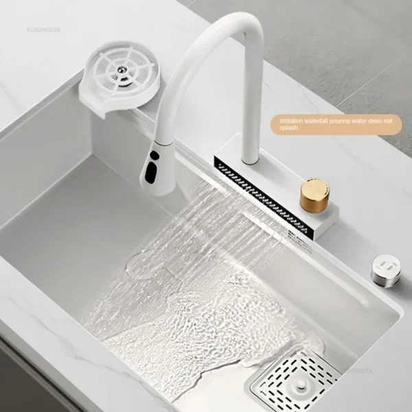 Japanese Stainless Steel Kitchen Sinks for Cafe Scratch-resistant Cup Washer Sink Multi-functional Kitchen Sink for Home - Image 4