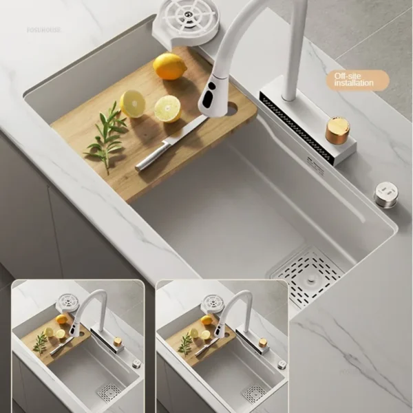 Japanese Stainless Steel Kitchen Sinks for Cafe Scratch-resistant Cup Washer Sink Multi-functional Kitchen Sink for Home - Image 2