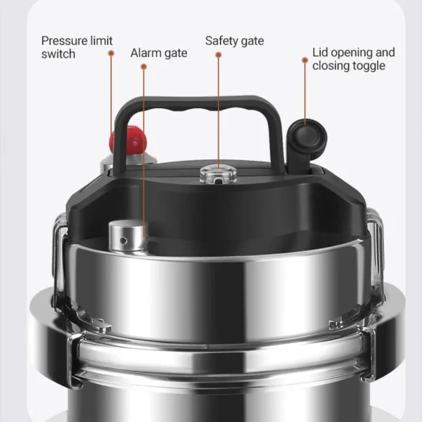 0.8L/1.2L/1.6L/2L stainless steel small pressure cooker outdoor camping home gas induction cooker cooking pressure cooker - Image 6