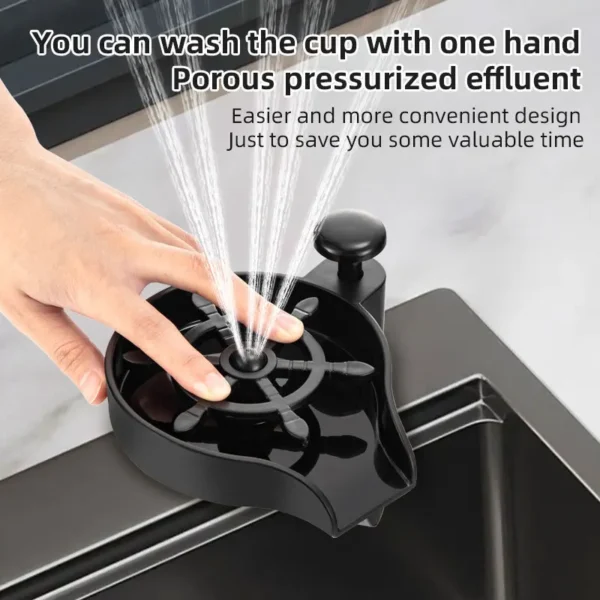 High Pressure Automatic Glass Rinser Household Cup Washer Rinsing Cleaning Soap Dispenser Bottle Cleaner Kitchen Sink Accessorie - Image 2