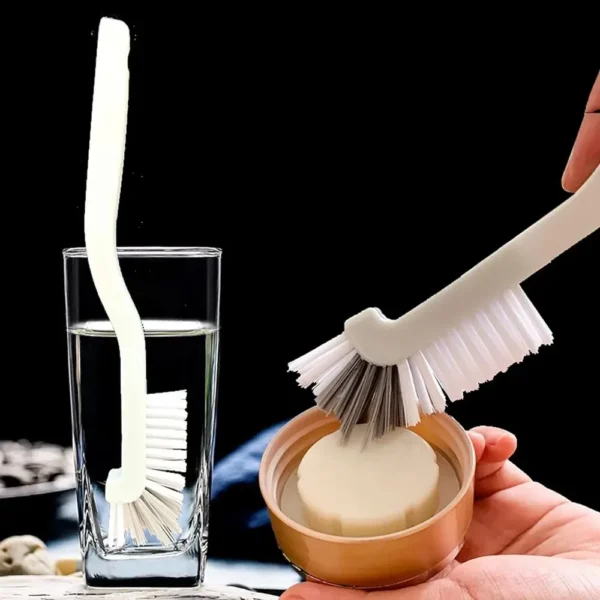 Dish Cleaning Brush Set Multifunction Washing Up Brushes Kitchen Sink Corner Bottle Suction Cup Cleaning Brush - Image 3