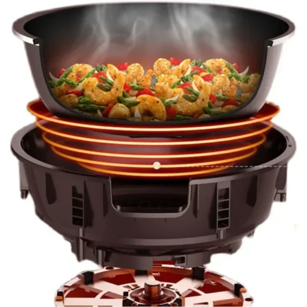 home 1800W cooking machine automatic intelligent frying pan high power multi-function smoke-free Cooking robot - Image 4